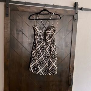 Billabong dress, black and white, size L